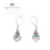 Aros Brisura Cristales Sw Barroco 16 Mm Plata en internet