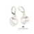 Aros Brisura + Cristales Swarovski ELEMENTS ® Corazon 14 Mm Plata 925 - Izzap Joyas