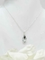 Collar Con Dije Cristal Swarovski Cap Pear Gota 18mm Plata en internet