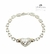 Pulsera Plata Y Oro Panter Con Corazon Calado 3d