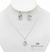 Conjunto Aros Y Collar Cristal Swarovski Corazon 10mm Plata en internet