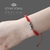 Pulsera Hilo Rojo Ramito Ajustable - Acero