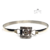Pulsera Esclava Plata Y Oro Cuadrado Con Flor Central