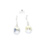 Aros Anzuelo + Cristales Swarovski Gota 12 Mm - Plata 925