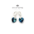Aros Brisura + Cristales Swarovski ELEMENTS ® Corazon 14 Mm Plata 925 - tienda online