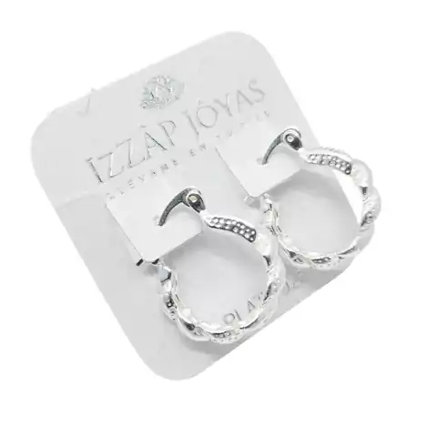 Aros Cierre Italiano Torzados Combinados - Plata Laminados