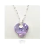 Collar Cadena Con Cristal Sw Corazon 14 Drop Flor Plata en internet
