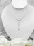Collar Con Bolitas, Barrita Y Dije - Plata 925