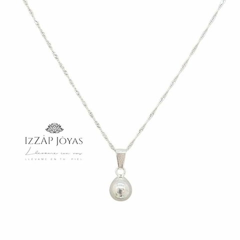 Collar Cadena + Dije Bolita Lisa Grande Plata 925 - comprar online