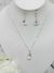 Collar Cadena Y Cristal Swarovski Gota Engarce Flor - Plata en internet