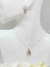 Collar Cadena Gota Swarovski Con Pluma Larga - Plata - tienda online
