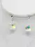 Imagen de Aros Cristal Swarovski Flor - Bolitas Pasantes Plata 925