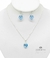 Conjunto Aros Y Collar Cristal Swarovski Corazon 10mm Plata en internet