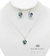 Conjunto Aros Y Collar Cristal Swarovski Corazon 10mm Plata - tienda online
