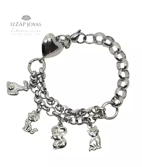 Pulsera Combinada Animalitos - Acero Quirúrgico - Unisex