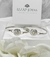 Pulsera Esclava Plata Y Oro CIRCULO CALADO CON FLORES - Izzap Joyas