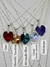 Collar Cadena + Dije Cristal Swarovski Corazon 14 Plata 925 - Izzap Joyas