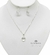 Conjunto Aros Y Collar Cristal Swarovski Corazon 10mm Plata