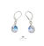 Aros Brisura + Cristales Swarovski Gota 12 Mm Plata 925