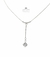 Collar Con Bolitas, Barrita Y Dije - Plata 925