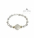 Pulsera Panter Circulo San Benito Doble Faz - Plata Y Oro