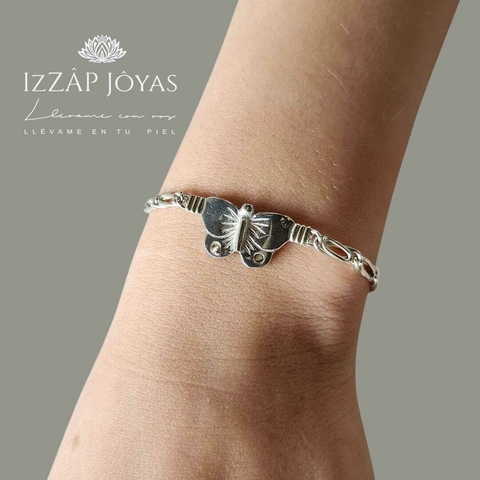 Pulsera Plata Y Oro Juliana Mariposa