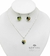 Conjunto Aros Y Collar Cristal Swarovski Corazon 10mm Plata - comprar online