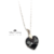 Collar Cadena + Dije Cristal Swarovski Corazon 14 Plata 925 - tienda online