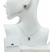 Conjunto Aros Y Collar Cristal Swarovski Corazon 10mm Plata en internet