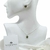 Conjunto Aros Y Collar Cristal Swarovski Corazon 10mm Plata