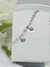 Tobillera Cristales, Bolitas Y Doble Dije - Plata 925 - tienda online