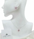 Imagen de Conjunto Aros Y Collar Cristal Swarovski Corazon 10mm Plata