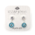 Aros Ojitos Turcos Celestes Y Cubic Pasantes - Plata 925