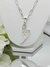Imagen de Collar Acero Blanco Cadena Con Corazon Labrado
