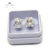 Aros Abridores Flor Cubic Cristal - Plata 925