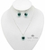 Conjunto Aros Y Collar Cristal Swarovski Corazon 10mm Plata - Izzap Joyas