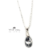 Collar Cadena+ Dije Cristal Swarovski Gota 16mm Plata 925