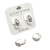 Aros Laminados Premium Plata Huggies Gotitas Microcubics - tienda online