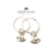 Aros Cubanos Argollas 14 Mm + Ojitos Con Cubic Plata 925