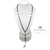 Collar Rosario Piedras Negras - Acero Quirúrgico