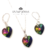 Conjunto Plata 925 Con Cristal Swarovski Corazon 14 Mm - Izzap Joyas