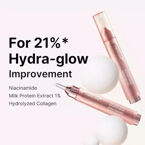 MEDICUBE – Collagen Glow Booster Serum (15 ml) | Serum con colágeno y elastina Efecto "Glass Glow"