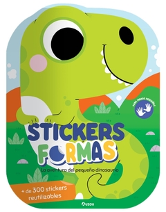 Stickers formas: La aventura del pequeño dinosaurio