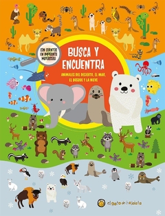 Busca y encuentra: animales: desierto / mar / bosque / nieve