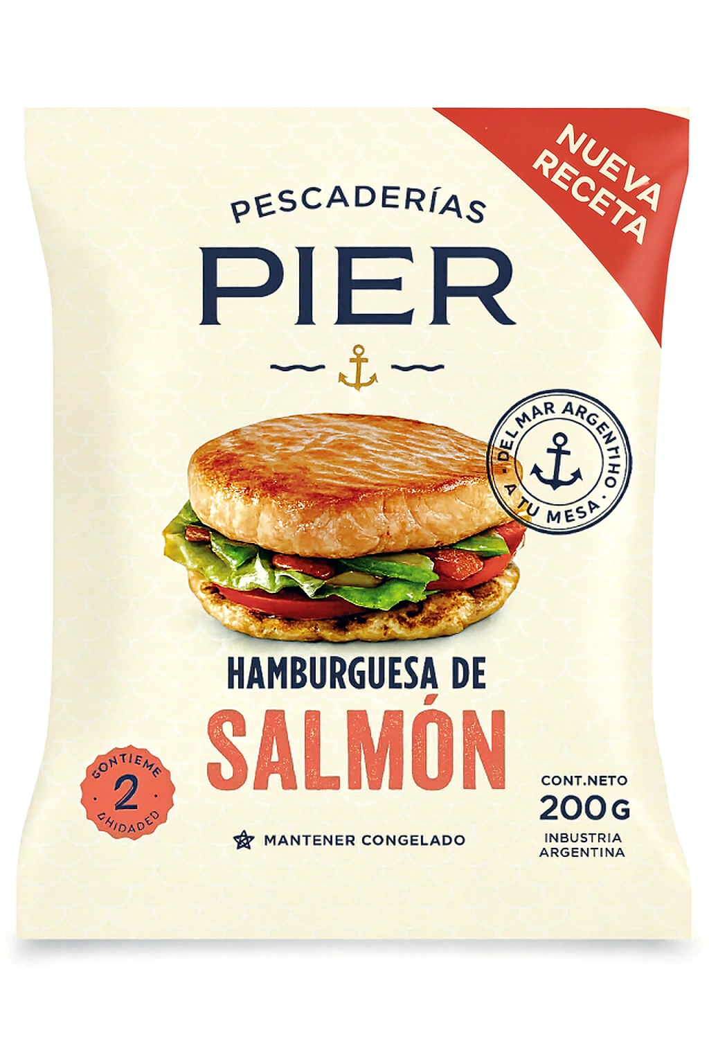 Hamburguesa de Salmón – 200 g (2 unidades) NUEVA RECETA !!!