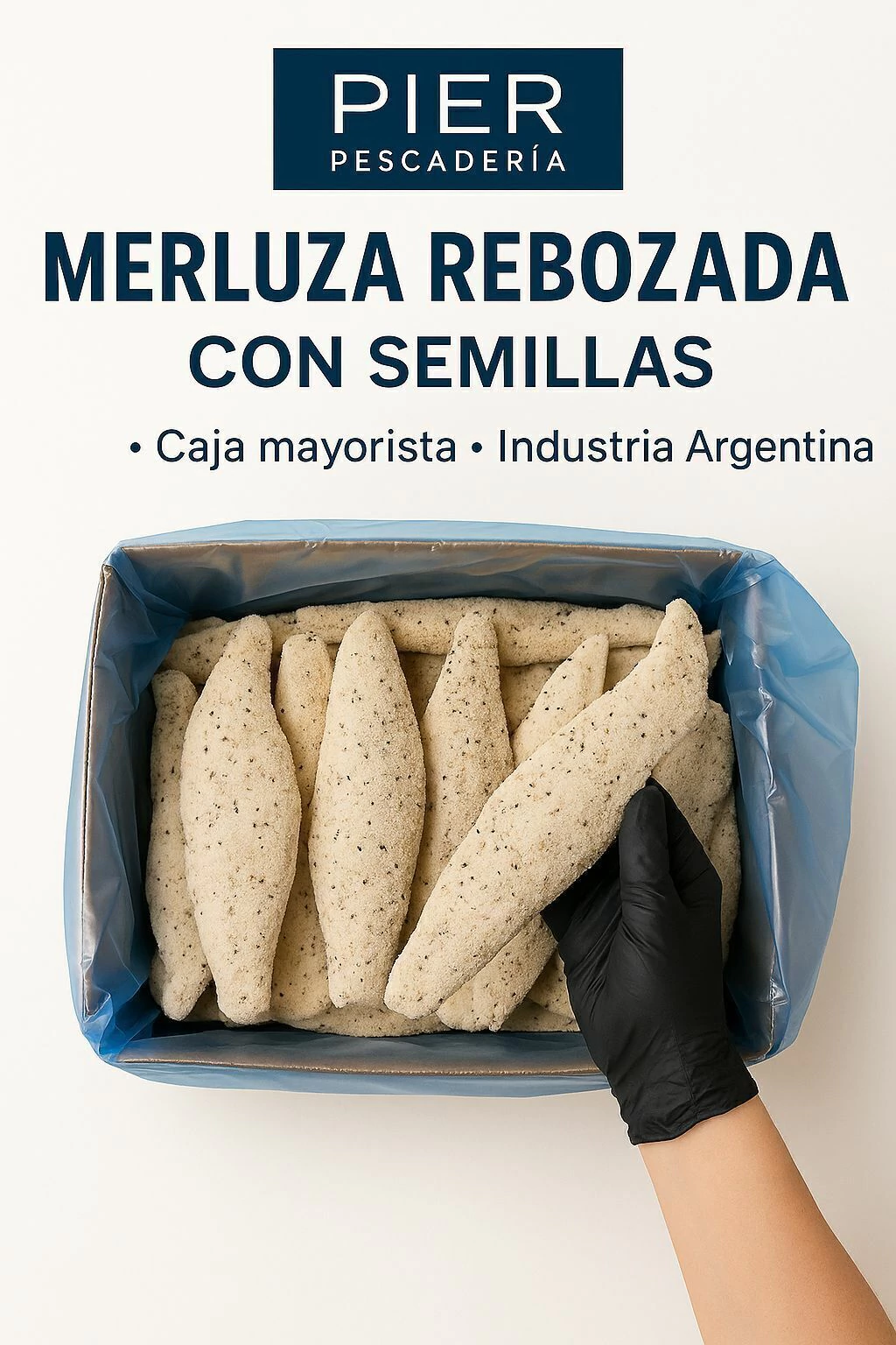 Merluza Rebozada con Semillas - 4 kg