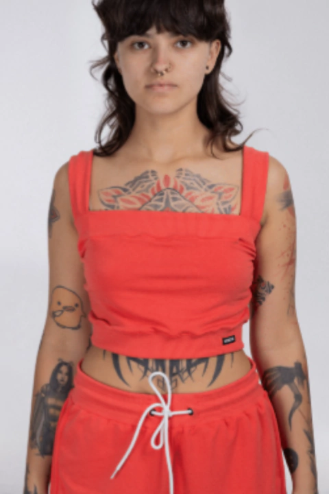CONJUNTO HOCKS TOP MALHA E SHORT MOLETOM FEM -- PARALELA