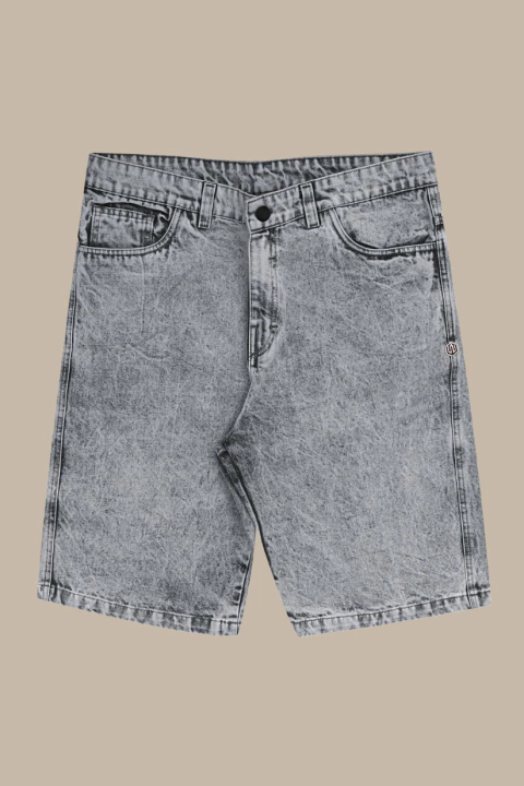 BERMUDA JORTS JOHN ROGER JEANS BLACK MARMORIZADA