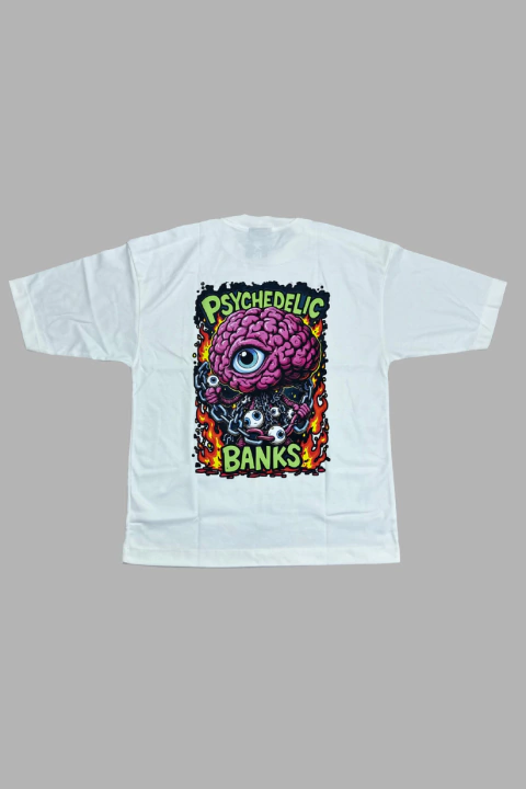 CAMISETA OVER DTF FRENTE/COSTA BANKS ''BRAIN FIRE'