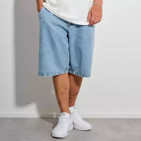 BERMUDA PLANO C JEANS BAGGY AZUL CLARO